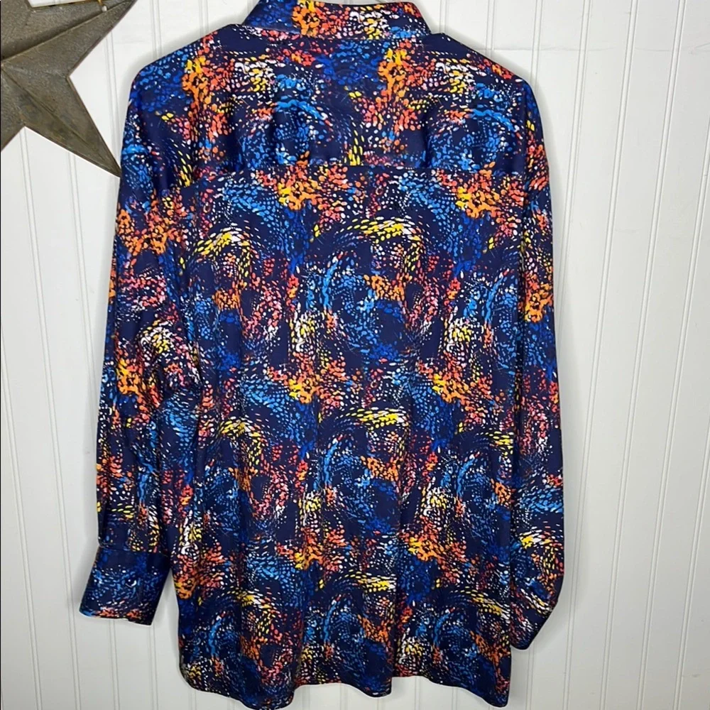 Westport Black Label Blue and Orange Long Sleeve Shirt Size 2XL - Picture 5 of 10